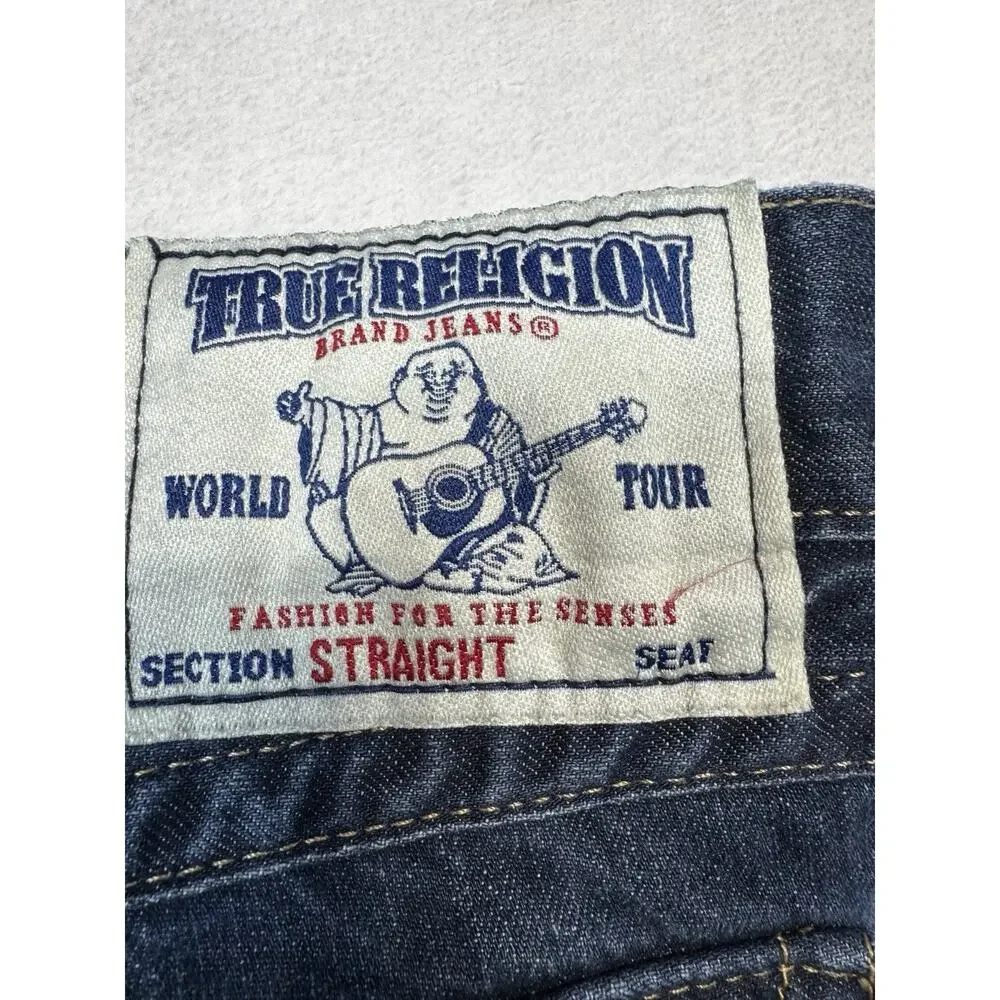 True Religion Straight WFLP Premium Basic Jeans Y2K World Tour Mens 38